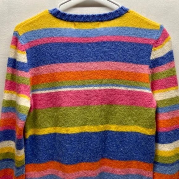 Jones New York Sport Full Zip Cardigan Women's Small Colorful Stripes Wool EUC - Picture 4 of 11